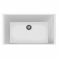 Latoscana 33 in. ONE Series Undermount Quartz Single Bowl Kitchen Sink in Milk White ON8410ST-58UG